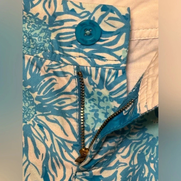 LILLY PULITZER Callahan Shorts in Lion in the Sun Ariel Blue Women's size 0 - Picture 4 of 10